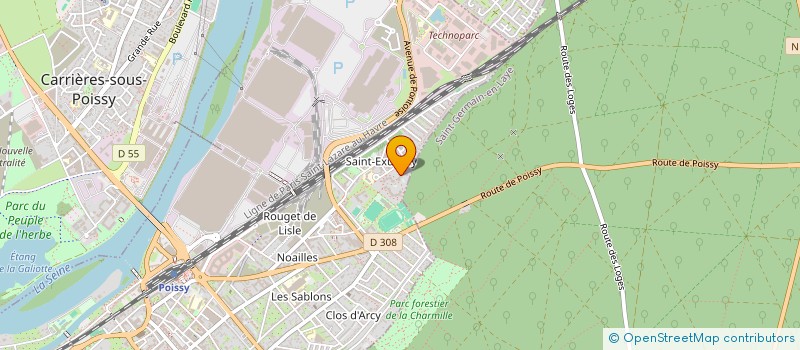 localisation de l'entreprise AKT  POISSY