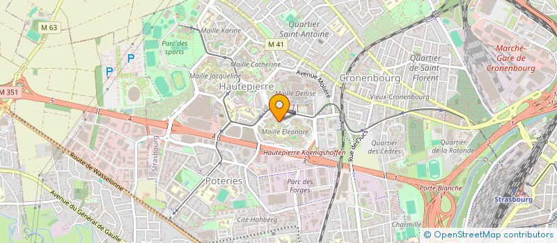 localisation de l'entreprise AKTIF 67 à STRASBOURG