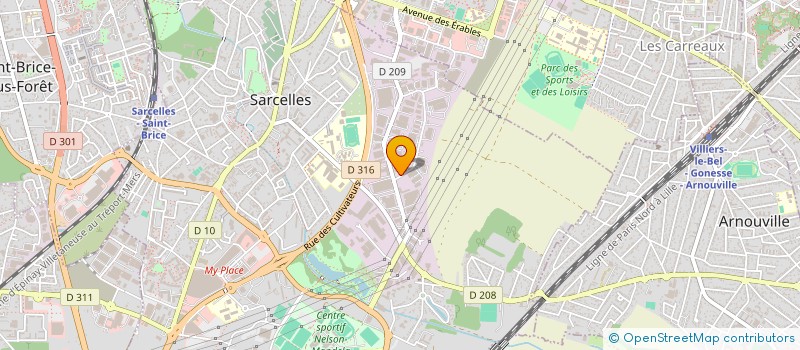 localisation de l'entreprise AKTUEL TENDANCE à SARCELLES