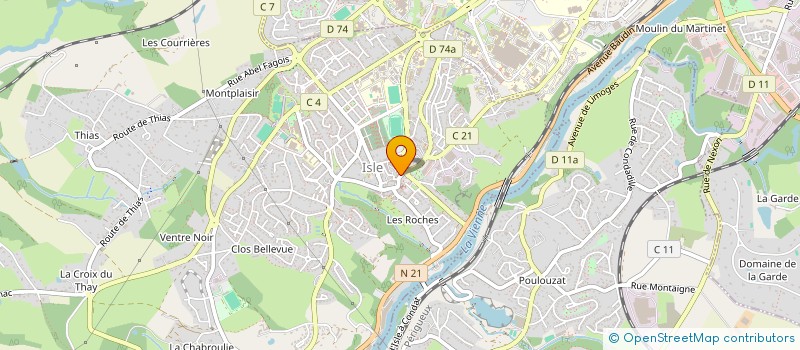 localisation de l'entreprise AL COIFFURE  ISLE