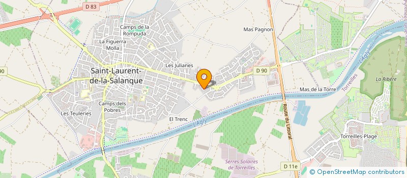 localisation de l'entreprise AL DENTE à ST LAURENT DE LA SALANQUE
