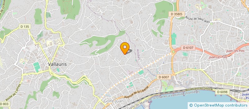 localisation de l'entreprise AL+GL à VALLAURIS
