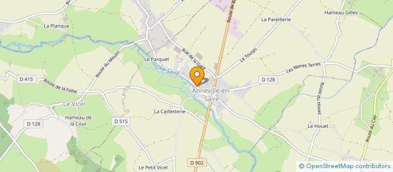 localisation de l'entreprise AL TOITURE  ANNEVILLE-EN-SAIRE