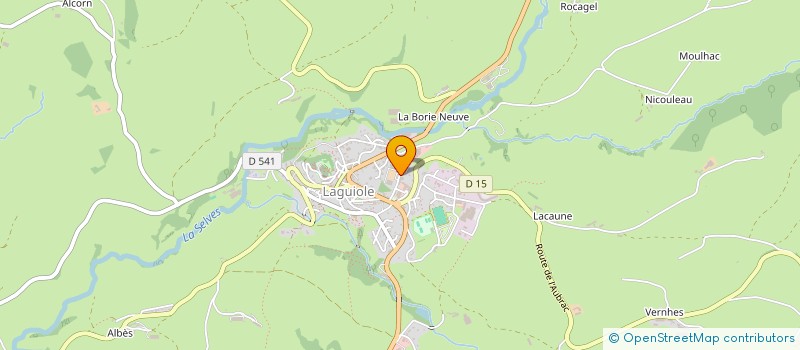 localisation de l'entreprise ALADMR DE LAGUIOLE AUBRAC à LAGUIOLE