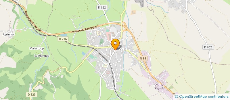 localisation de l'entreprise ALADMR DU CANTON DE LAISSAC  LAISSAC-SEVERAC L'EGLISE