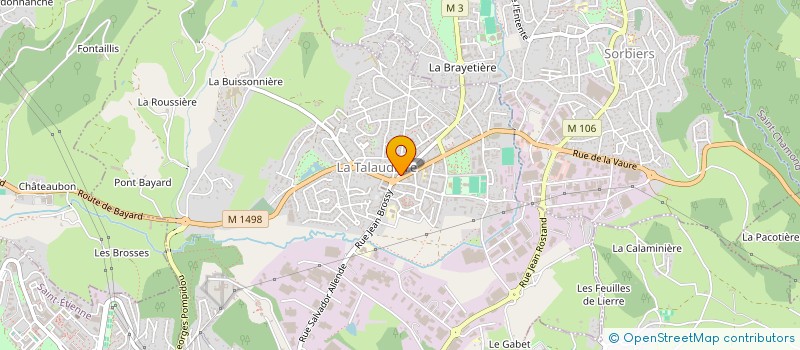 localisation de l'entreprise ALAIN ANIMATION 42  LA TALAUDIERE