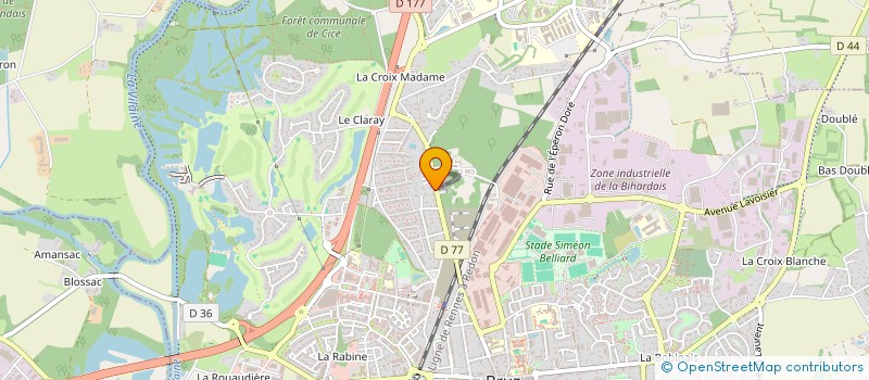 localisation de l'entreprise ALAIN BOURGIN  BRUZ