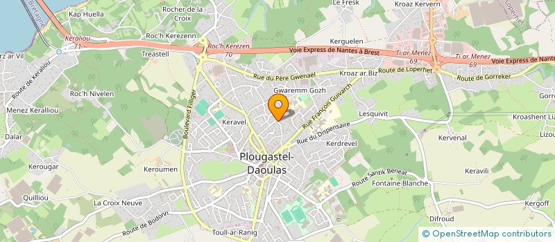 localisation de l'entreprise ALAIN CHUITON  PLOUGASTEL-DAOULAS