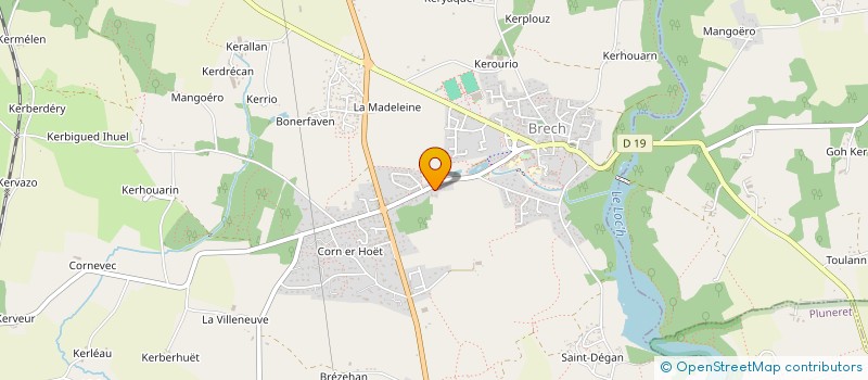 localisation de l'entreprise ALAIN COLAS AMENAGEMENTS EXTERIEURS  BRECH