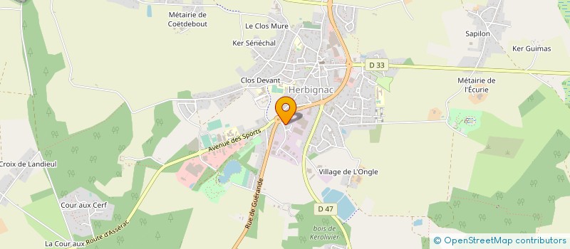 localisation de l'entreprise ALAIN DAVID à HERBIGNAC