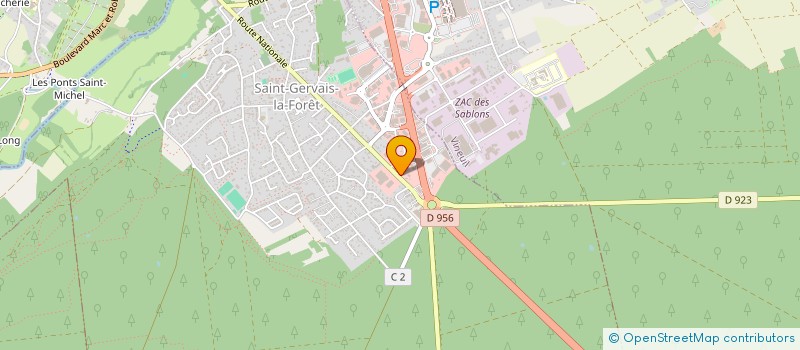 localisation de l'entreprise ALAIN ET PATRICK AMEUBLEMENT  SAINT-GERVAIS-LA-FORET