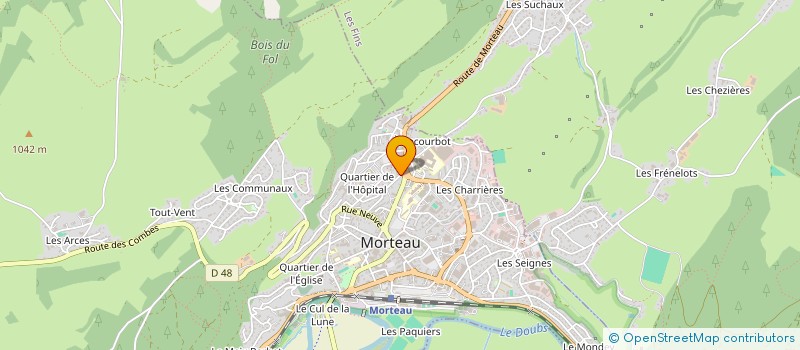 localisation de l'entreprise ALAIN FAIVRE  MORTEAU