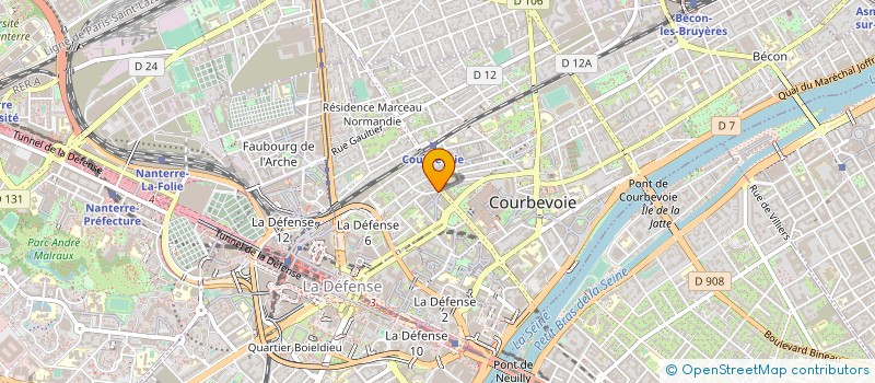localisation de l'entreprise ALAIN IMMOBILIER à COURBEVOIE