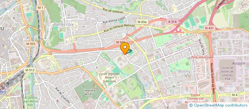 localisation de l'entreprise ALAIN JACQUIER  METZ