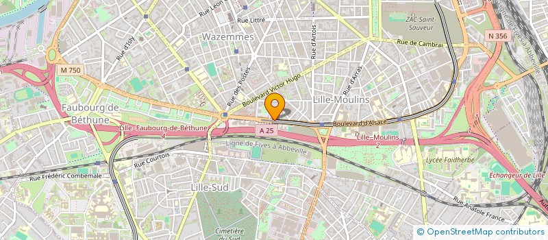 localisation de l'entreprise ALAIN KINGET ET JULIEN MARLIERE, HUISSIERS DE JUSTICE ASSOCIES, SOCIETE CIVILE PROFESSIONNELLE TITULAIRE D'UN... à LILLE
