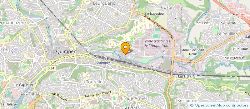 localisation de l'entreprise ALAIN LE ROUX à QUIMPER