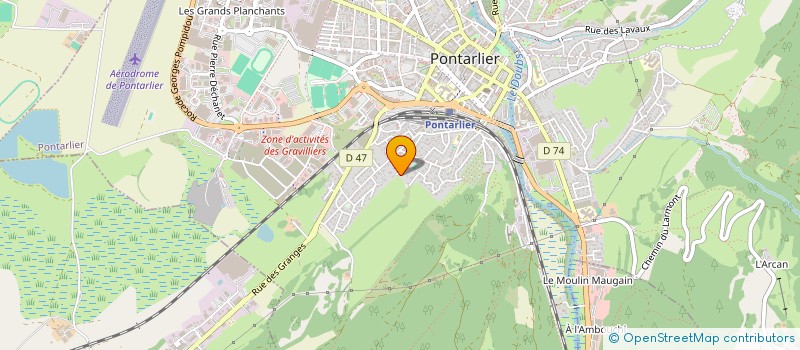 localisation de l'entreprise ALAIN MAGNENET HOLDING  PONTARLIER