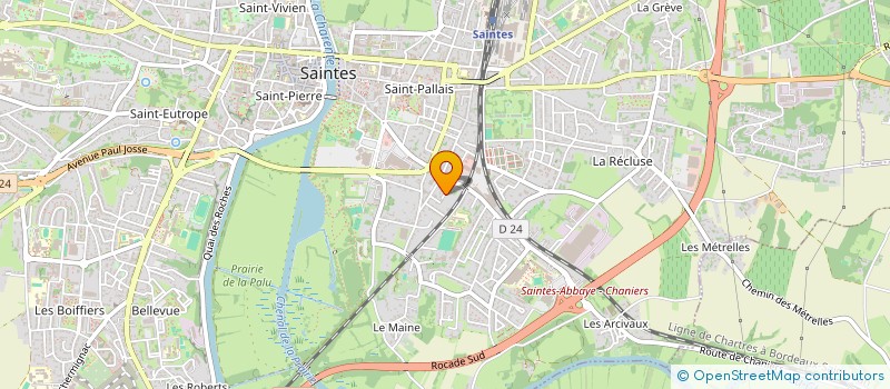 localisation de l'entreprise ALAIN MENANTEAU CONSTUCTION & RENOVATION à SAINTES