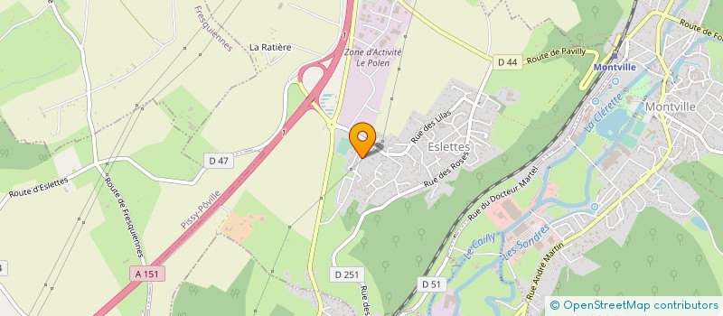 localisation de l'entreprise ALAIN MULTI SERVICES AMS  ESLETTES