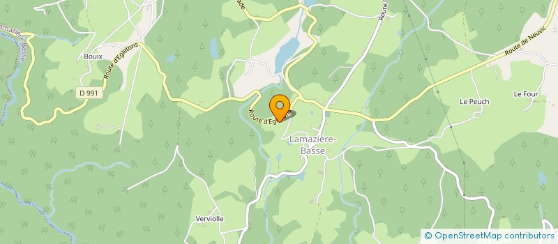 localisation de l'entreprise ALAIN PRADINES  LAMAZIERE-BASSE