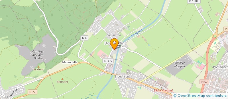 localisation de l'entreprise ALAIN PREVALET GEOMETRE à DOMMARTIN
