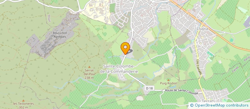 localisation de l'entreprise ALAIN RODRIGUEZ MACONNERIE GENERALE-RENOVATION  SAINTE-COLOMBE-DE-LA-COMMANDERIE