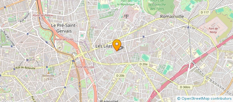 localisation de l'entreprise ALAIN ROZENBLUM CONSEIL  LES LILAS