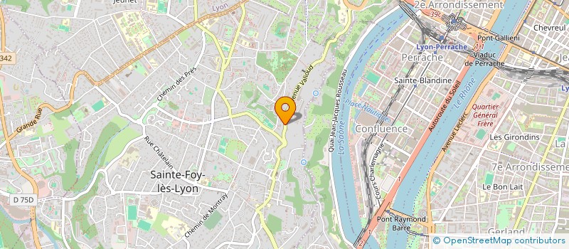 localisation de l'entreprise ALAIN SIRVAIN INFORMATIQUE  SAINTE-FOY-LES-LYON