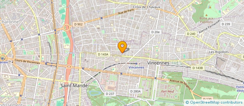 localisation de l'entreprise ALAIN VARIERAS CGEO à VINCENNES