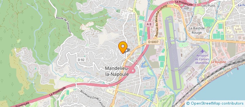 localisation de l'entreprise ALAIN VERNET MENUISERIE  MANDELIEU LA NAPOULE