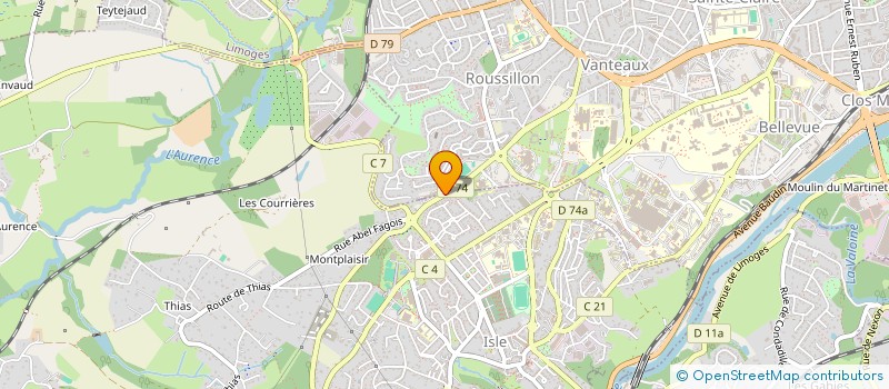 localisation de l'entreprise ALAIR & AVD à LIMOGES