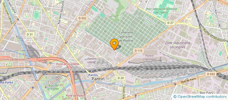 localisation de l'entreprise ALALY FRUITS  PANTIN