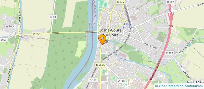 localisation de l'entreprise ALAM 58 à COSNE-COURS-SUR-LOIRE