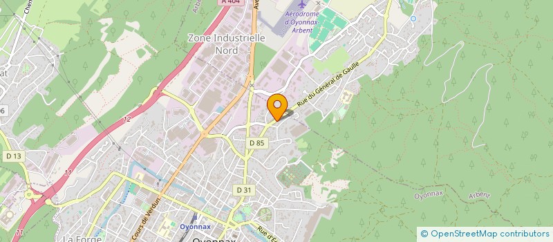 localisation de l'entreprise ALAN DG à OYONNAX