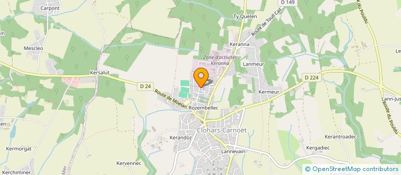 localisation de l'entreprise ALAN ETANCHEITE à CLOHARS-CARNOET