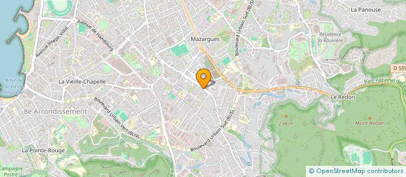 localisation de l'entreprise ALARGO MAZARGUES à MARSEILLE 9EME