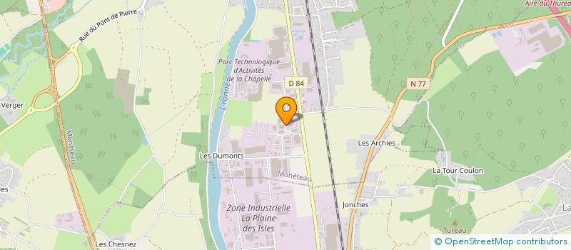 localisation de l'entreprise ALARME BUREAU DE CONCEPTS EN SECURITE à MONETEAU