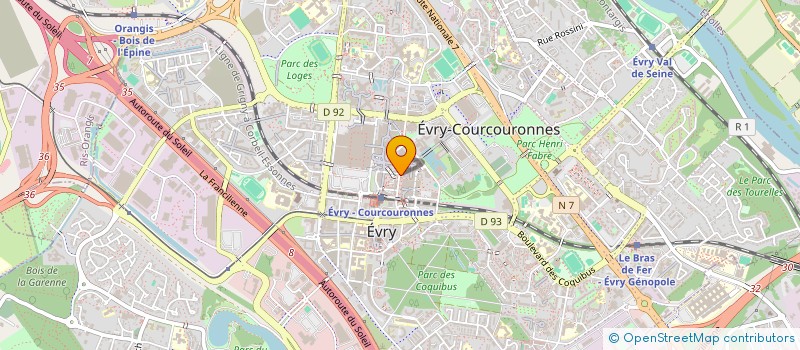 localisation de l'entreprise ALARME DIFFUS ELECTR PROTECT TRANQUILITE à EVRY-COURCOURONNES