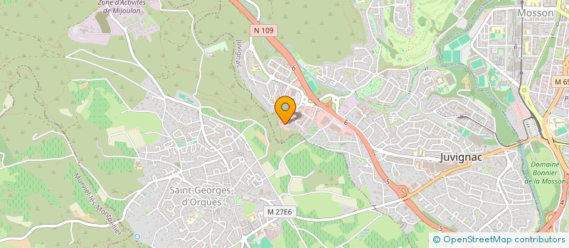 localisation de l'entreprise ALARME GARDIENNAGE PROTECTION  JUVIGNAC