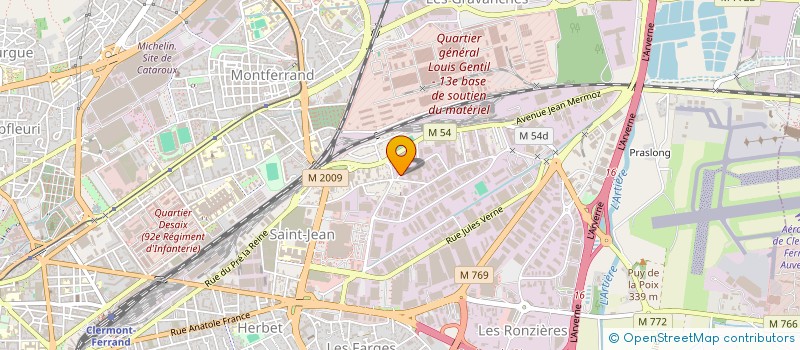 localisation de l'entreprise ALARME SECURITE à CLERMONT-FERRAND
