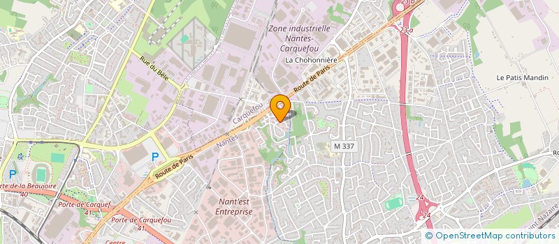 localisation de l'entreprise ALARME TELESURVEIL INTERVENTION SECURITE à NANTES