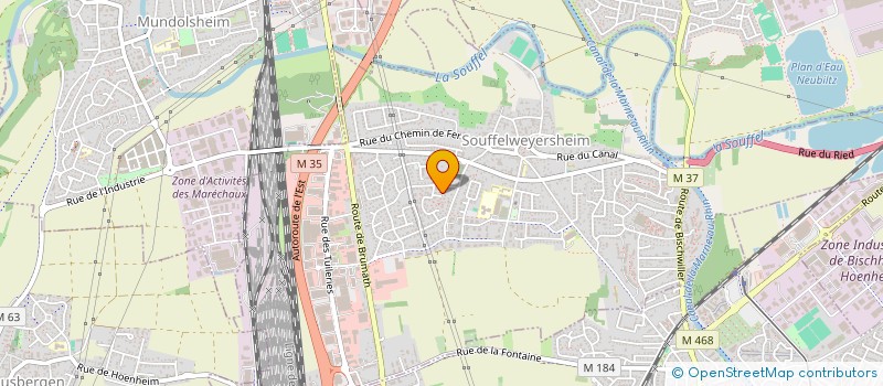 localisation de l'entreprise ALARMTEC à SOUFFELWEYERSHEIM
