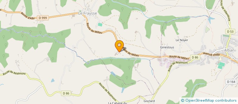 localisation de l'entreprise ALARY  LE FRAYSSE