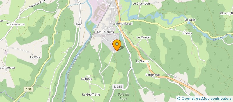 localisation de l'entreprise ALAS ET FILS à SAUVIAT