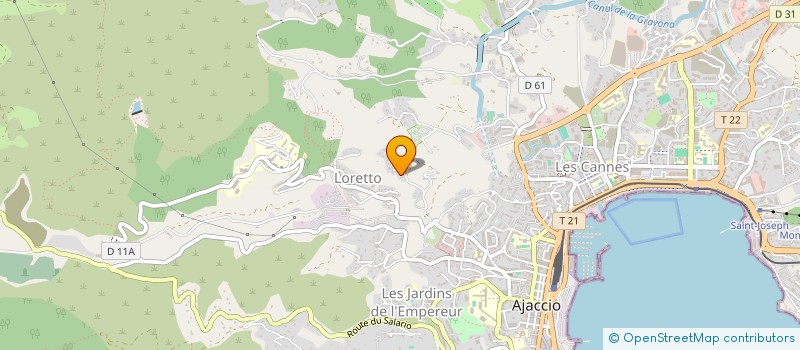 localisation de l'entreprise ALATA JUDO CLUB TROVA  AJACCIO