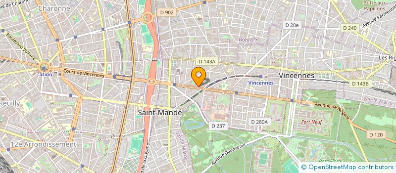 localisation de l'entreprise ALAU INVEST à VINCENNES