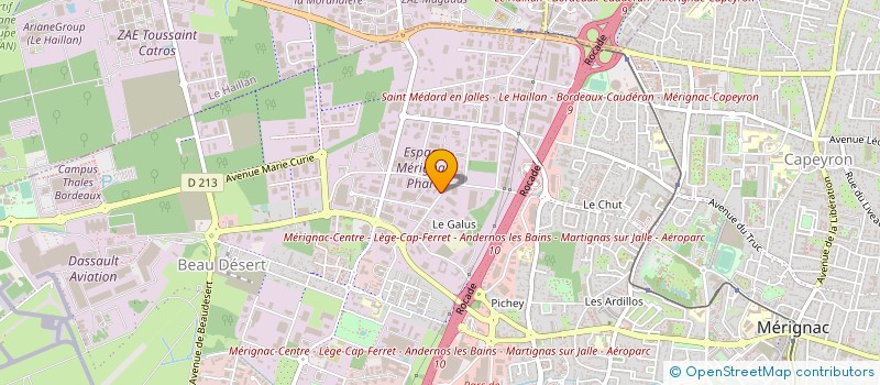 localisation de l'entreprise ALAUA à MERIGNAC