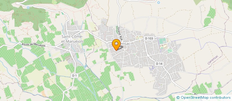 localisation de l'entreprise ALAUDAE SECOURISME SECURITE PROTECTION DE LA SANTE ET RISQUE  CLARENSAC