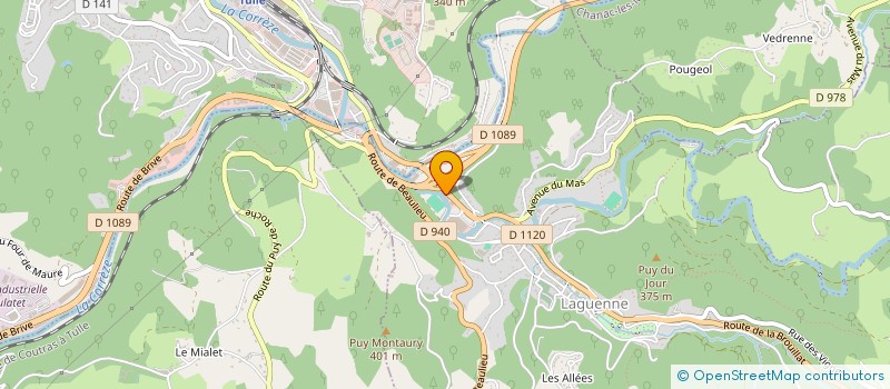 localisation de l'entreprise ALAUX BCL à LAGUENNE-SUR-AVALOUZE