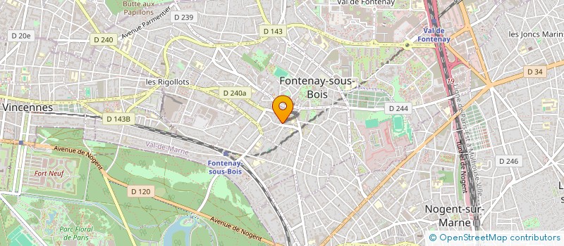 localisation de l'entreprise ALAZINE DISTRIBUTION à FONTENAY-SOUS-BOIS